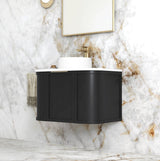 Hampshire Wall Hung Vanity Curve 750mm - Black