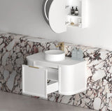 Hampshire Wall Hung Vanity Curve 900mm - White