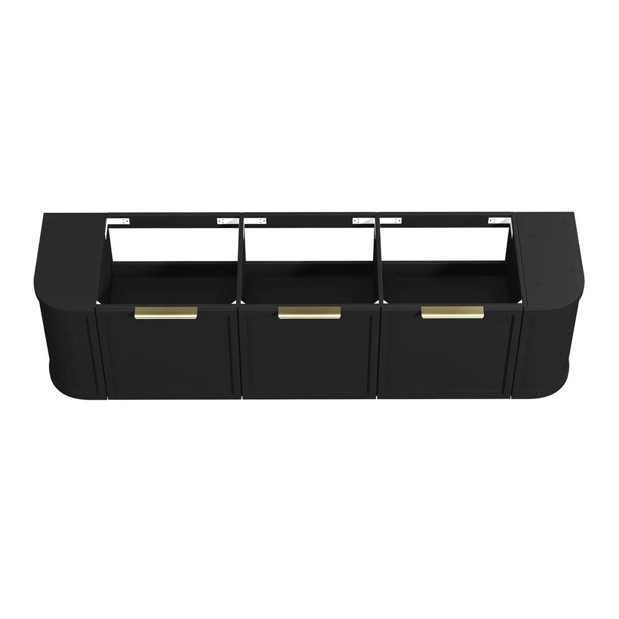 Hampshire Wall Hung Vanity Curve 1800mm - Black