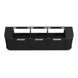 Hampshire Wall Hung Vanity Curve 1800mm - Black