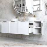 Hampshire Wall Hung Vanity Curve 1800mm - White