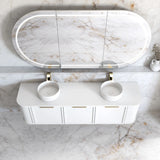 Hampshire Wall Hung Vanity Curve 1800mm - White