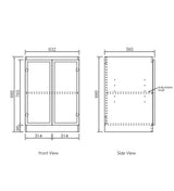 Hampshire Laundry 630 Black Base Cabinet drawing