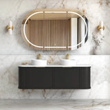 Hampshire Wall Hung Vanity Curve 1500mm - Black