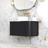 Hampshire Wall Hung Vanity Curve 900mm - Black 