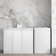 Hampshire White Base Laundry Cabinet with Stone Top and Sink 1060x600x900