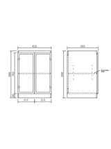 Hampshire White Base Laundry Cabinet with Stone Top and Sink 1300x600x900 drawing