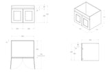 Hampton MKII 600mm Matte White Wall Hung Vanity