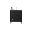 Harrington PVC Floor Vanity 750mm left hand matte black
