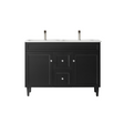 Harrington PVC Floor Vanity Double Bowl 1200mm Matte Black