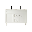 Harrington PVC Floor Vanity Double Bowl 1200mm Matte White