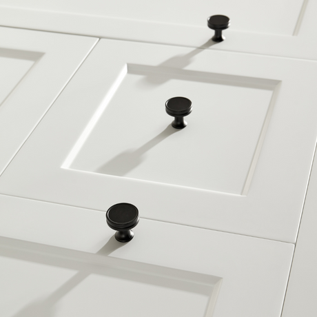 Closer look of Harrington PVC Floor Vanity Double Bowl 1200mm handle