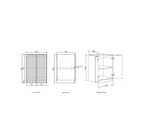 Havana 630 mm Sable Walnut Base Laundry Cabinet Drawing
