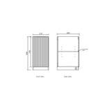 Havana 415 mm Sable Walnut Base Laundry Cabinet Drawing