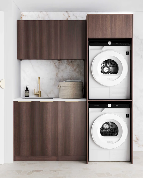 Havana 1715 × 600 × 2100 mm Sable Walnut Laundry Kit