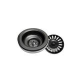 Arte 760x450x220mm Double Bowl Gun Metal Sink Basket Waste