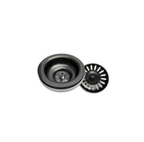 Arte 880x450x220mm Double Bowl Gun Metal Sink basket waste