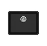 Viva 585×460x210mm Matte Black Single Bowl Granite Sink