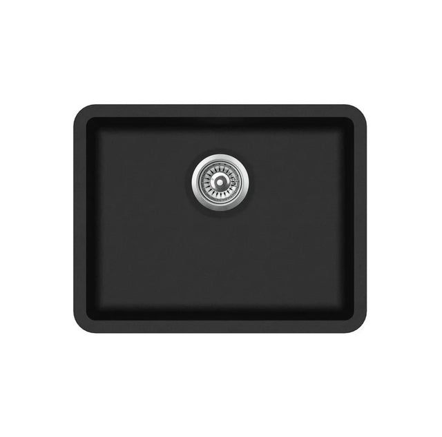 Viva 585×460x210mm Matte Black Single Bowl Granite Sink