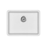 Viva 585×460x210mm Matte White Single Bowl Granite Sink