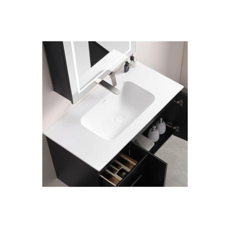Miami 600mm Matte White Wall Hung Vanity