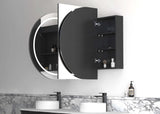 LED Bondi Black Oak Shaving Cabinet - 1800 x 900mm