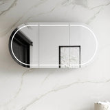LED Bondi White Shaving Cabinet - 1800 x 900mm mounted in the wall