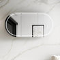LED Bondi White Shaving Cabinet - 1800 x 900mm mounted in the wall