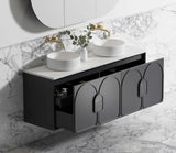 Laguna Wall Hung Vanity 1500mm - Black Oak