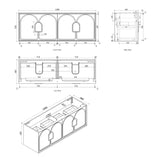 Laguna Wall Hung Vanity 1500mm - Natural Oak