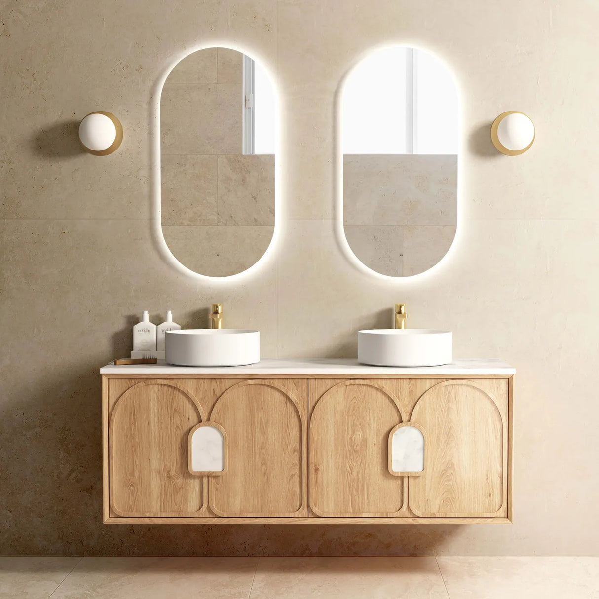 Laguna Wall Hung Vanity 1500mm - Natural Oak