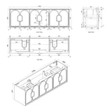 Laguna Wall Hung Vanity 1800mm - Natural Oak