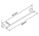 300mm Brushed Nickel Hand Towel drawing