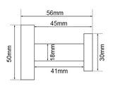 LUCID PIN - Brushed Nickel Robe Hook drawing