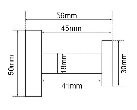 LUCID PIN - Brushed Nickel Robe Hook drawing