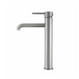 LUCID PIN - Brushed Nickel Tall Basin Mixer side view