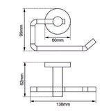 LUCID PIN - Brushed Nickel Toilet Paper Holder drawing details