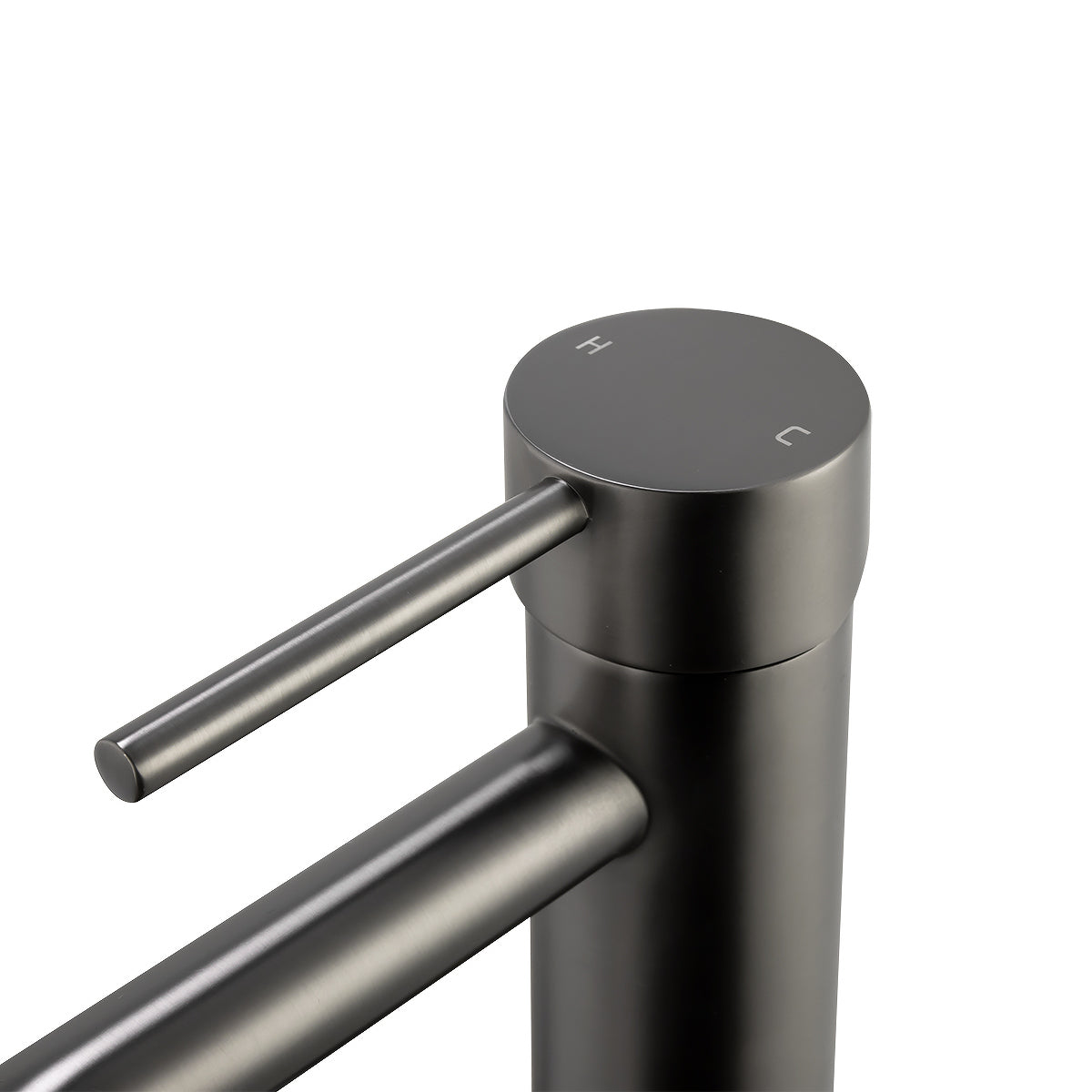 LUCID PIN - Gunmetal Basin Mixer top valve