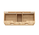 Laguna Mark II 1200mm Woodland Oak Wall Hung Vanity without stone top - top view