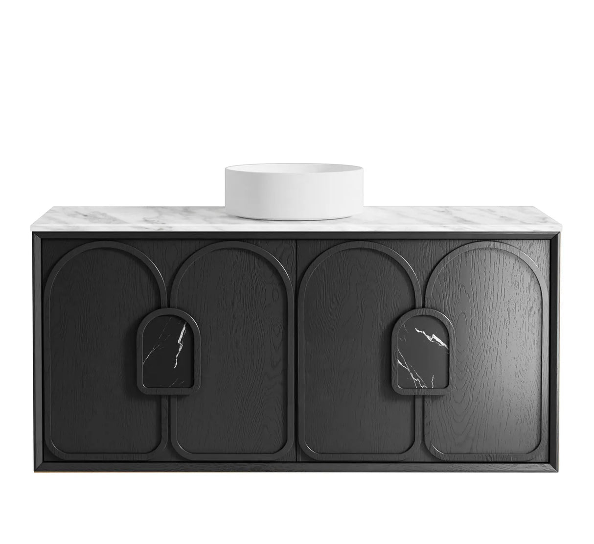 Laguna Wall Hung Vanity 1200mm - Black Oak 