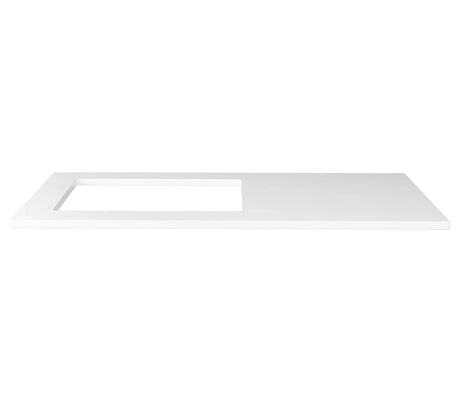 Laundry 1060mm Pure White Stone Top side view