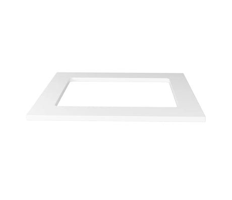 Laundry 650mm Pure White Stone Top side view