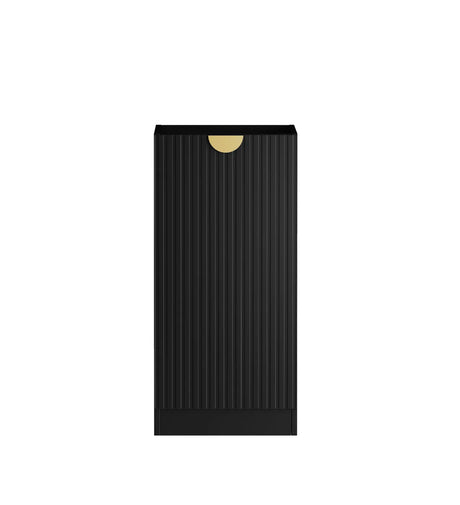 Marlo Laundry 415 Fluted Black Base Cabinet front view