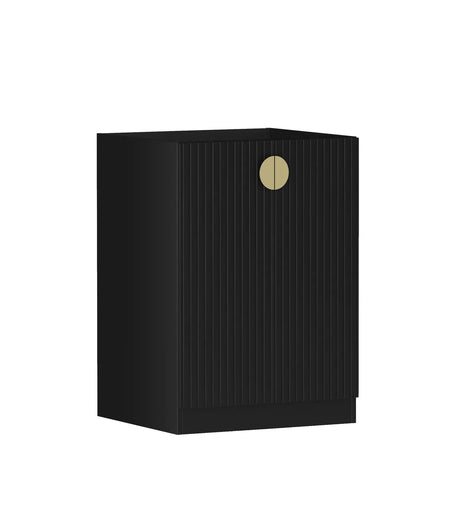 Marlo Laundry 630 Fluted Black Base Cabinet side view