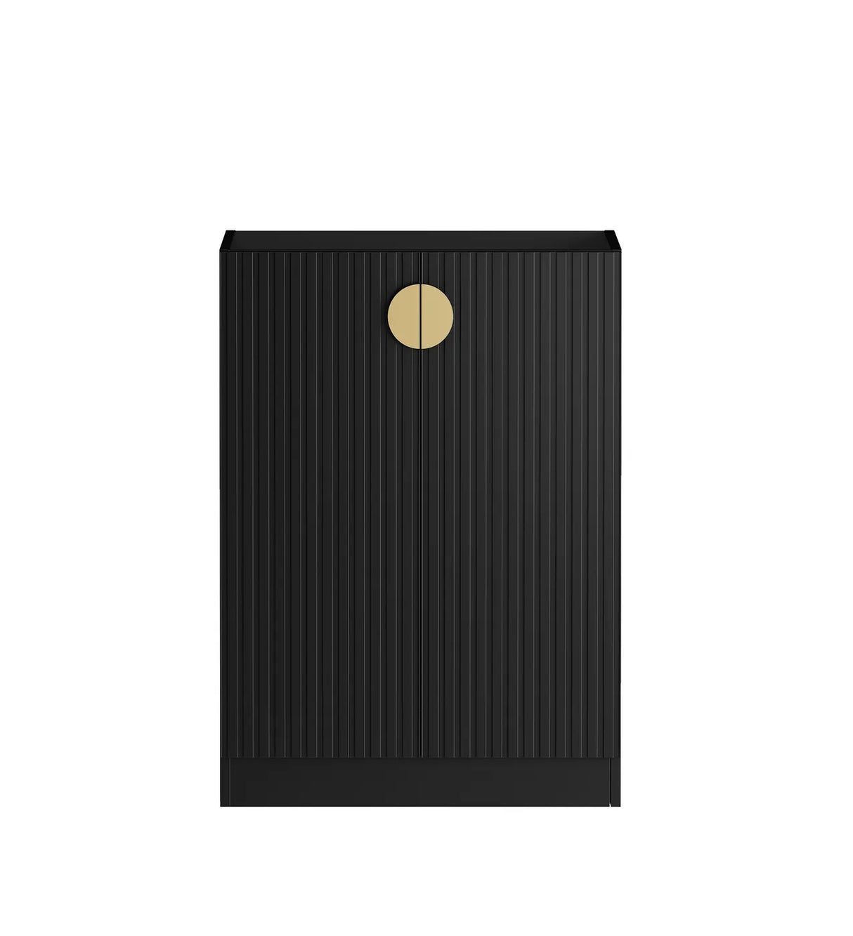 Marlo Laundry 630 Fluted Black Base Cabinet front view
