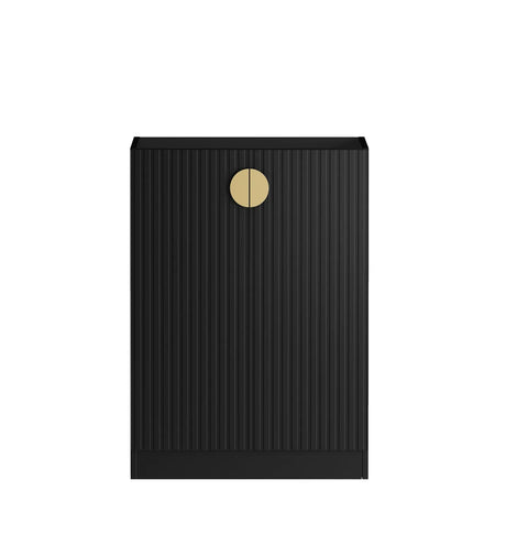 Marlo Laundry 630 Fluted Black Base Cabinet front view
