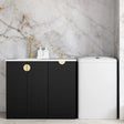 Marlo Black Base Laundry Cabinet with Stone Top and Sink 1060x600x900