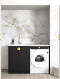 Marlo Black Base Laundry Cabinet with Stone Top and Sink 1060x600x900