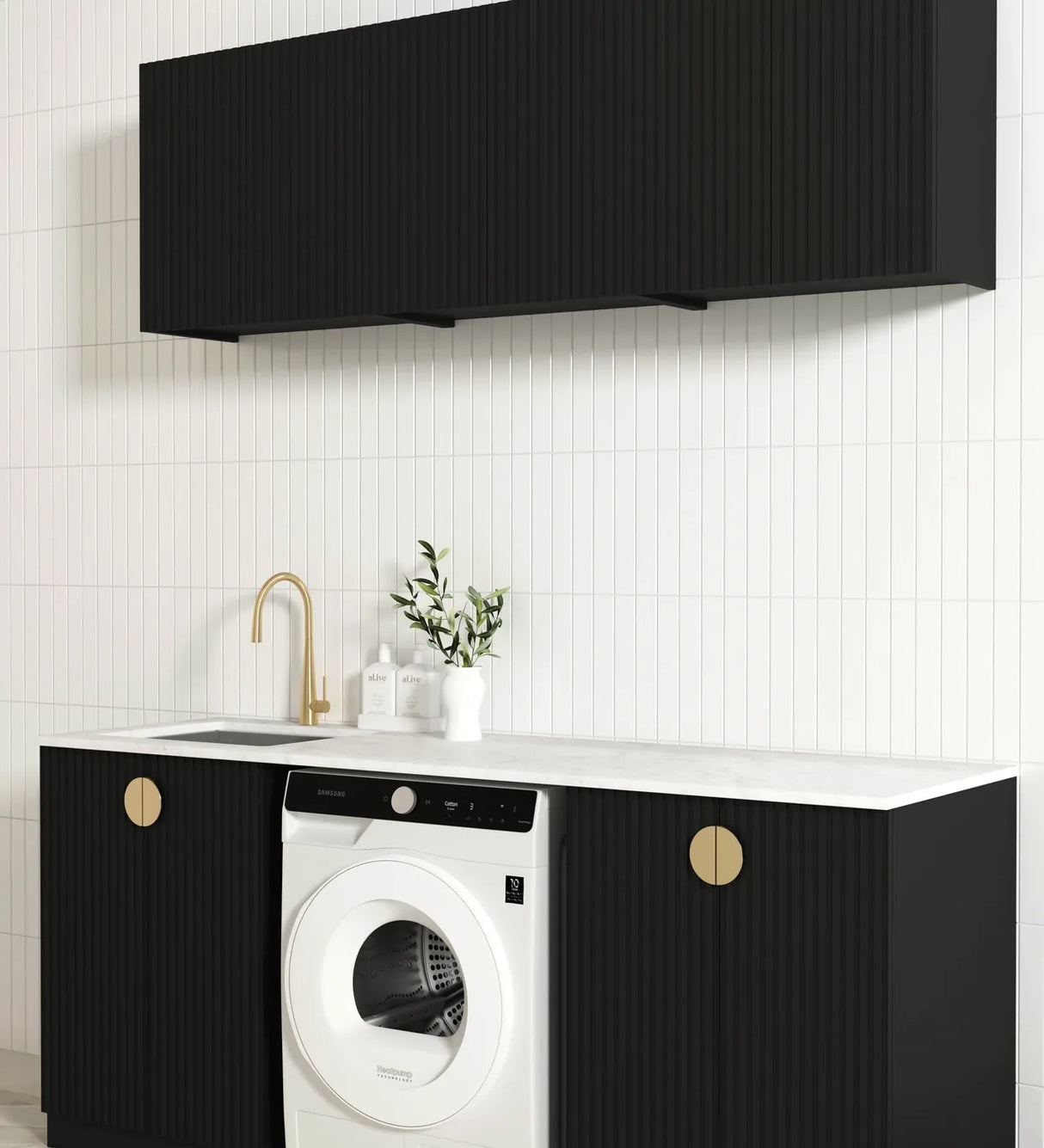 Marlo Black Laundry Kit 1960x600x2100 - Matte Black