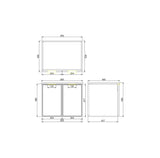 Miami 600 Wall Hung Vanity Drawing